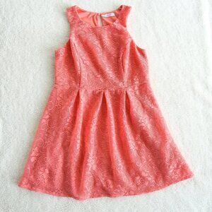 MAURICES Lace & Mesh Sleeveless Fit & Flare Dress